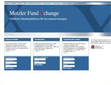Tablet Screenshot of metzler-fund-xchange.com
